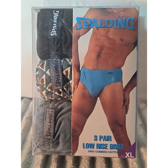 NOS Vtg Mens XL 40-42 Waist Spalding Low Rise Briefs W/ Support Pouch Colored - Picture 5 of 13
